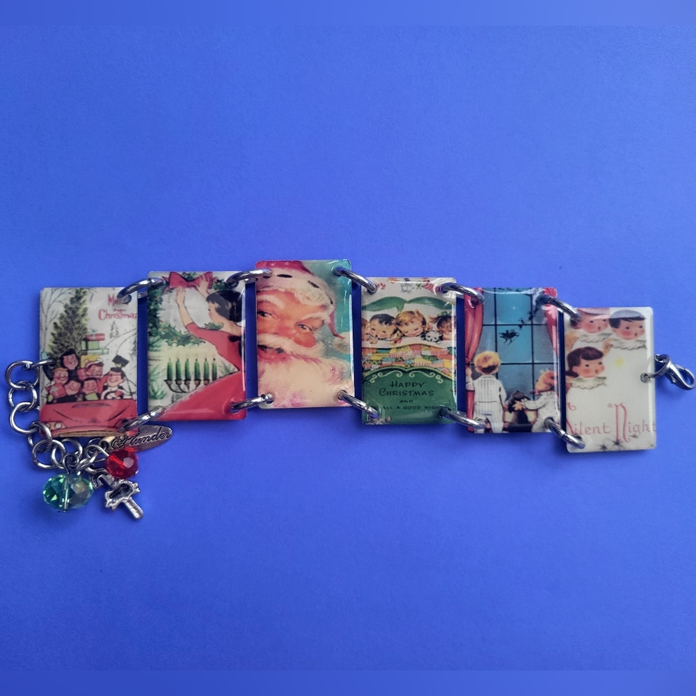 Vintage Plunder Christmas Tile Bracelet
